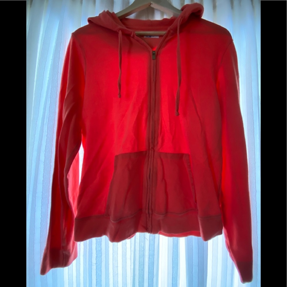 3/$20 J.Crew coral tight knit zip hoodie